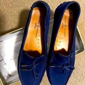 Navy Blue Mercanti Fiorentini driving loafer
